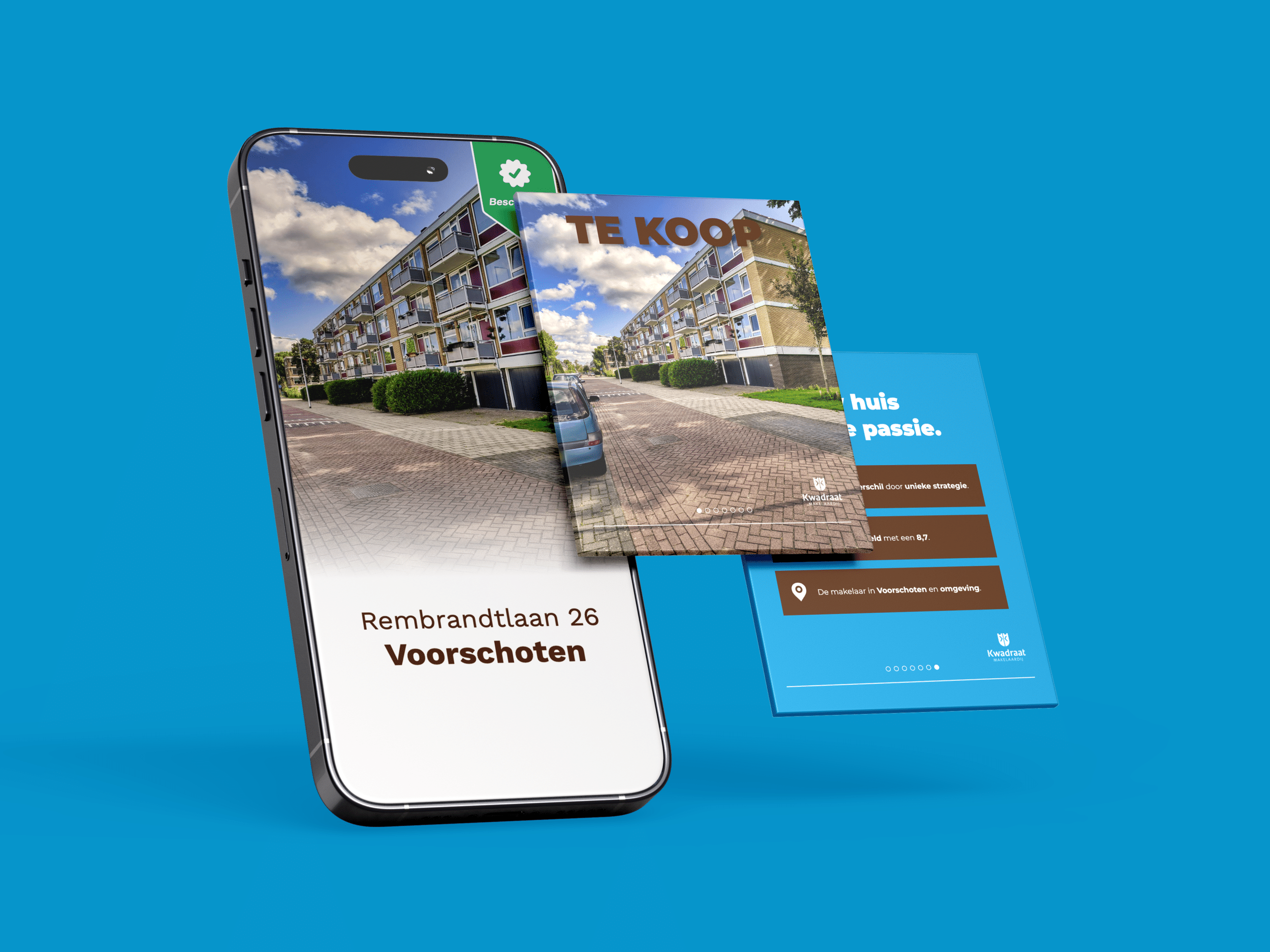 Voorbeeld van de social media promotie van een beschikbare woning