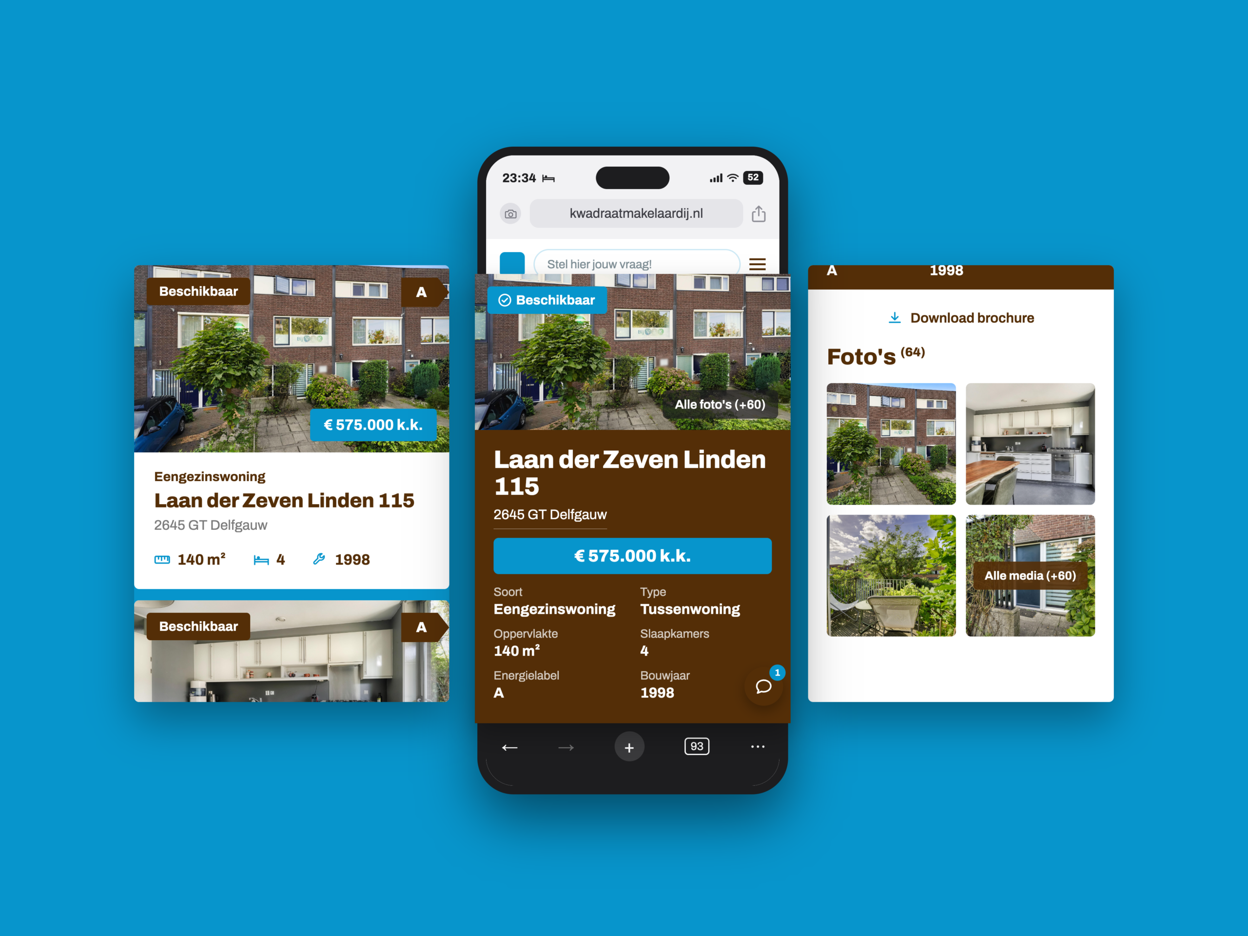Voorbeeld van de eigen woningwebsite